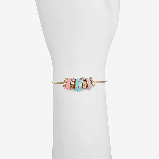 Liz Claiborne Womens Glass Charm Bracelet