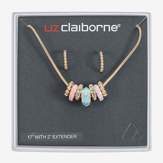 Liz Claiborne Womens Glass 2-pc. Jewelry Set