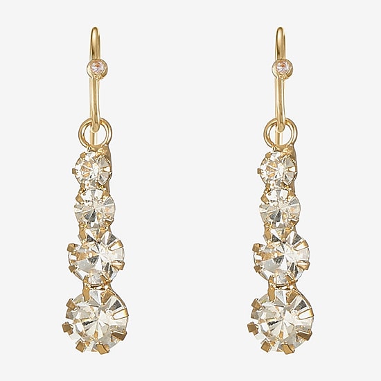 Monet Jewelry Womens Glass Round Drop Earrings