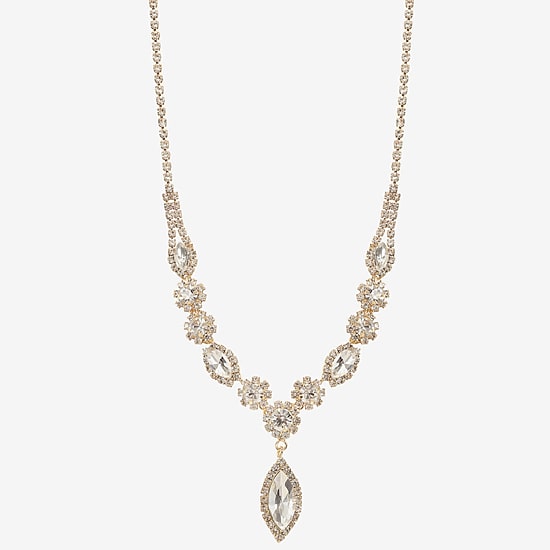 Monet Jewelry Womens Glass 17 Inch Y Necklace