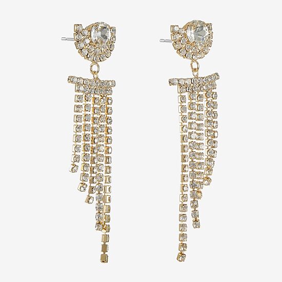 Monet Jewelry Womens Glass Round Hypoallergenic Drop Earrings