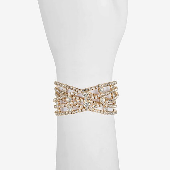 Monet Jewelry Womens Glass Cuff Bracelet