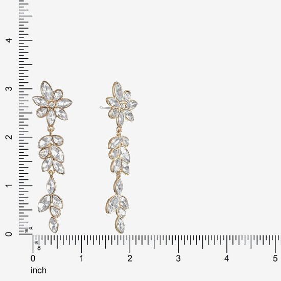 Monet Jewelry Timeless Womens Glass Marquise Hypoallergenic Drop Earrings