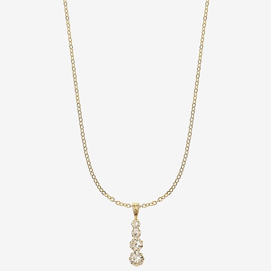 Monet Jewelry Womens Glass Round 15 Inch Pendant Necklace