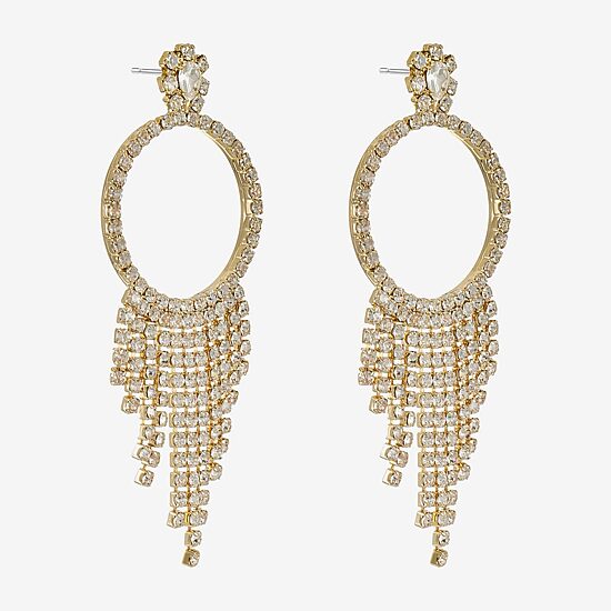 Monet Jewelry Womens Glass Round Hypoallergenic Drop Earrings