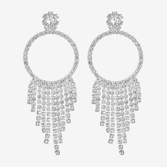 Monet Jewelry Womens Glass Round Hypoallergenic Drop Earrings