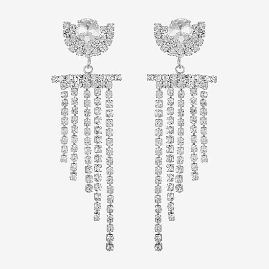 Monet Jewelry Womens Glass Round Hypoallergenic Drop Earrings