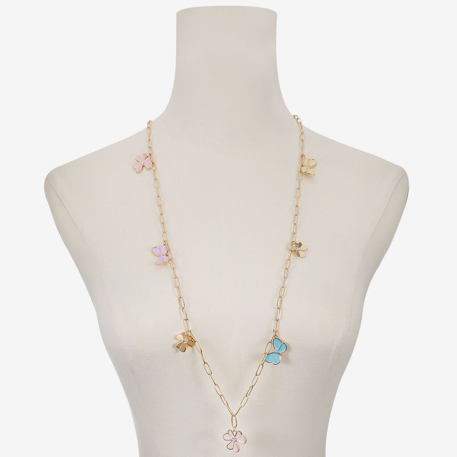 Liz Claiborne Womens Glass 34 Inch Strand Necklace