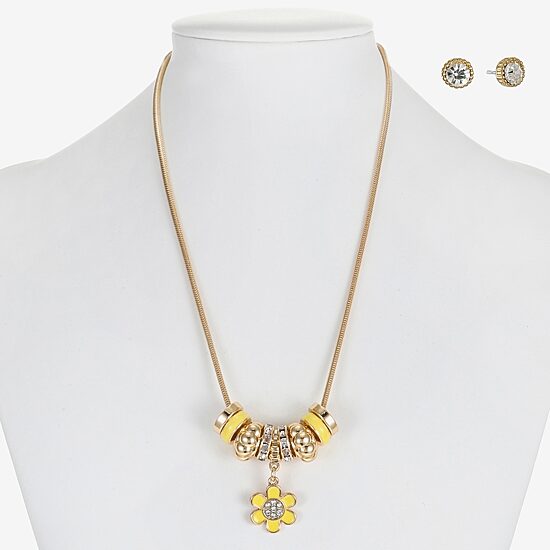 Liz Claiborne Womens Glass Flower 2-pc. Jewelry Set