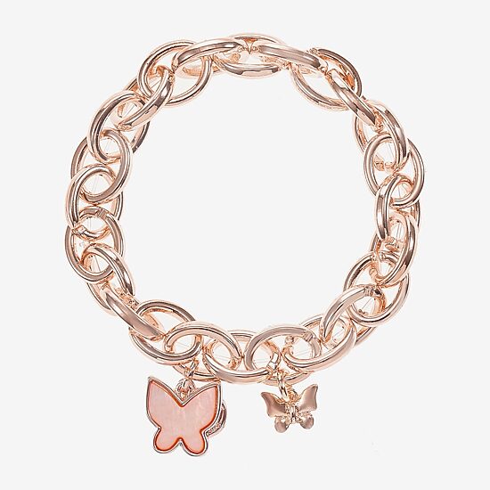 Liz Claiborne Womens Shell Butterfly Stretch Bracelet