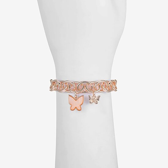 Liz Claiborne Womens Shell Butterfly Stretch Bracelet