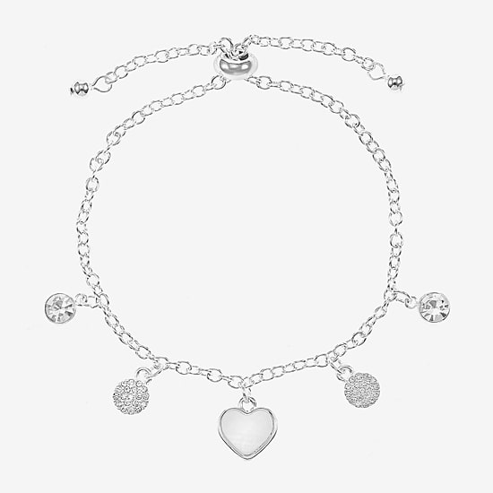 Liz Claiborne Womens Shell Heart Charm Bracelet