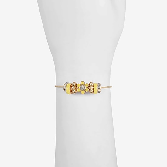 Liz Claiborne Womens Glass Flower Charm Bracelet