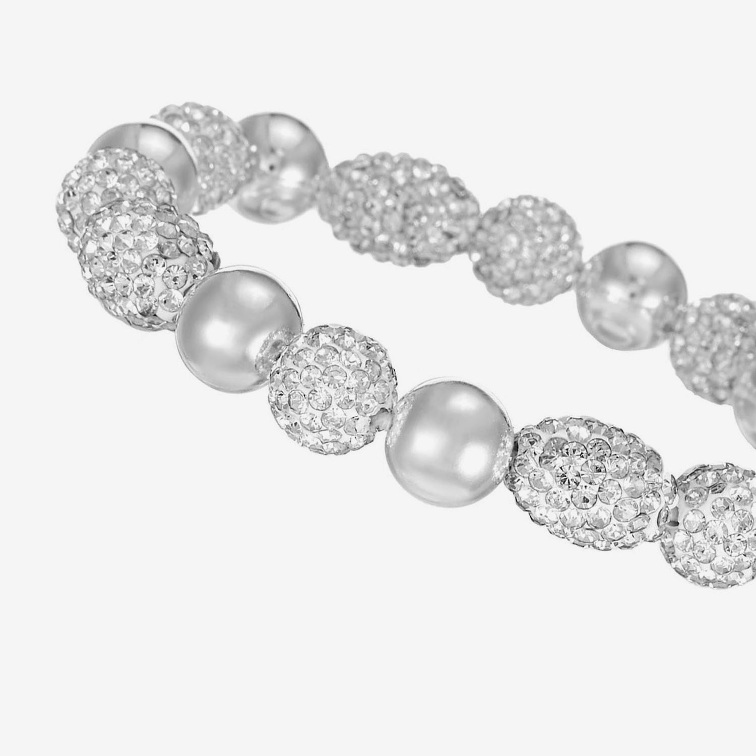 Monet Jewelry Womens Pink Glass Round Stretch Bracelet