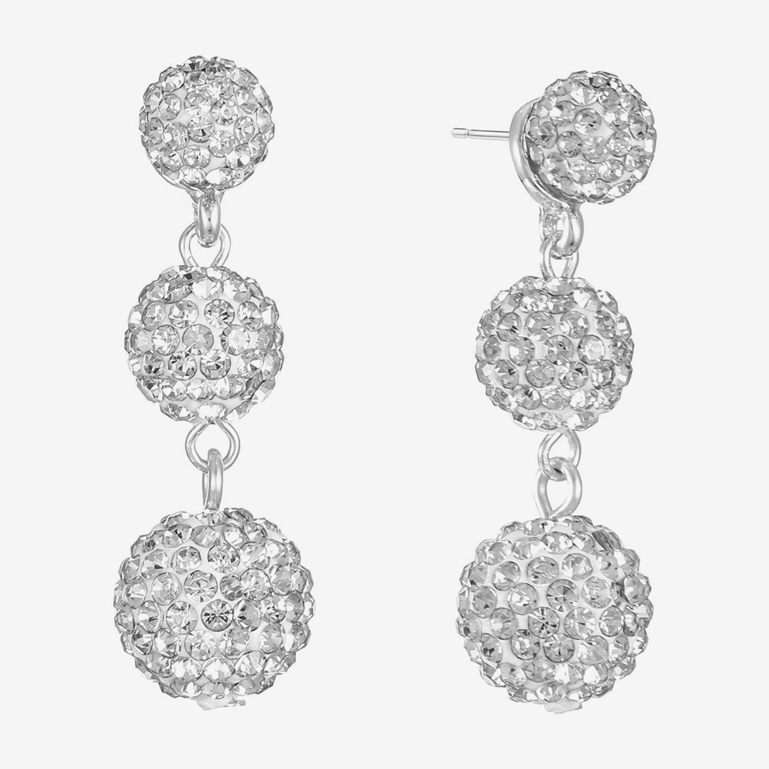 Monet Jewelry Womens Pink Glass Round Hypoallergenic Drop Earrings