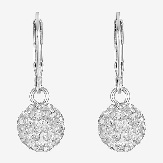 Monet Jewelry Womens Pink Glass Round Drop Earrings