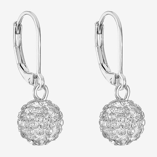 Monet Jewelry Womens Pink Glass Round Drop Earrings
