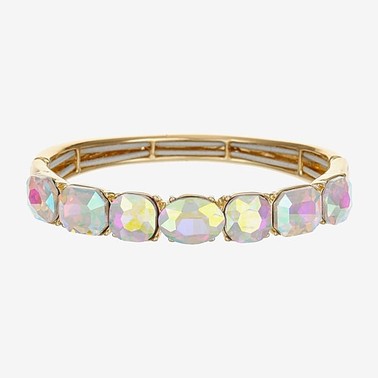 Monet Jewelry Womens Glass Cushion Stretch Bracelet