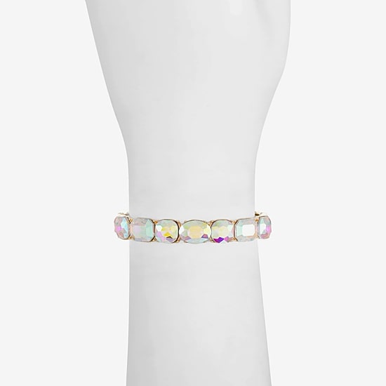 Monet Jewelry Womens Glass Cushion Stretch Bracelet