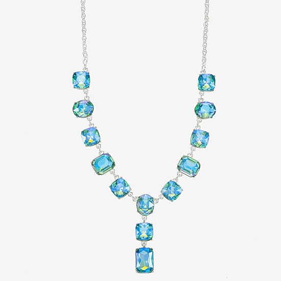 Monet Jewelry Womens Purple Glass 18 Inch Y Necklace