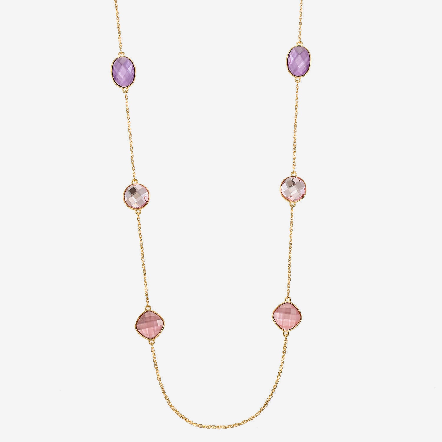Monet Jewelry Womens Pink Glass 36 Inch Strand Necklace