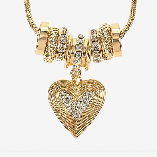 Liz Claiborne Womens Glass Heart 2-pc. Jewelry Set