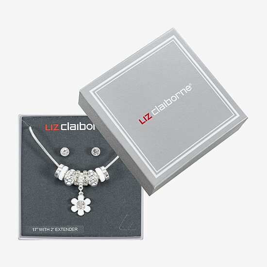Liz Claiborne Womens Glass Flower 2-pc. Jewelry Set