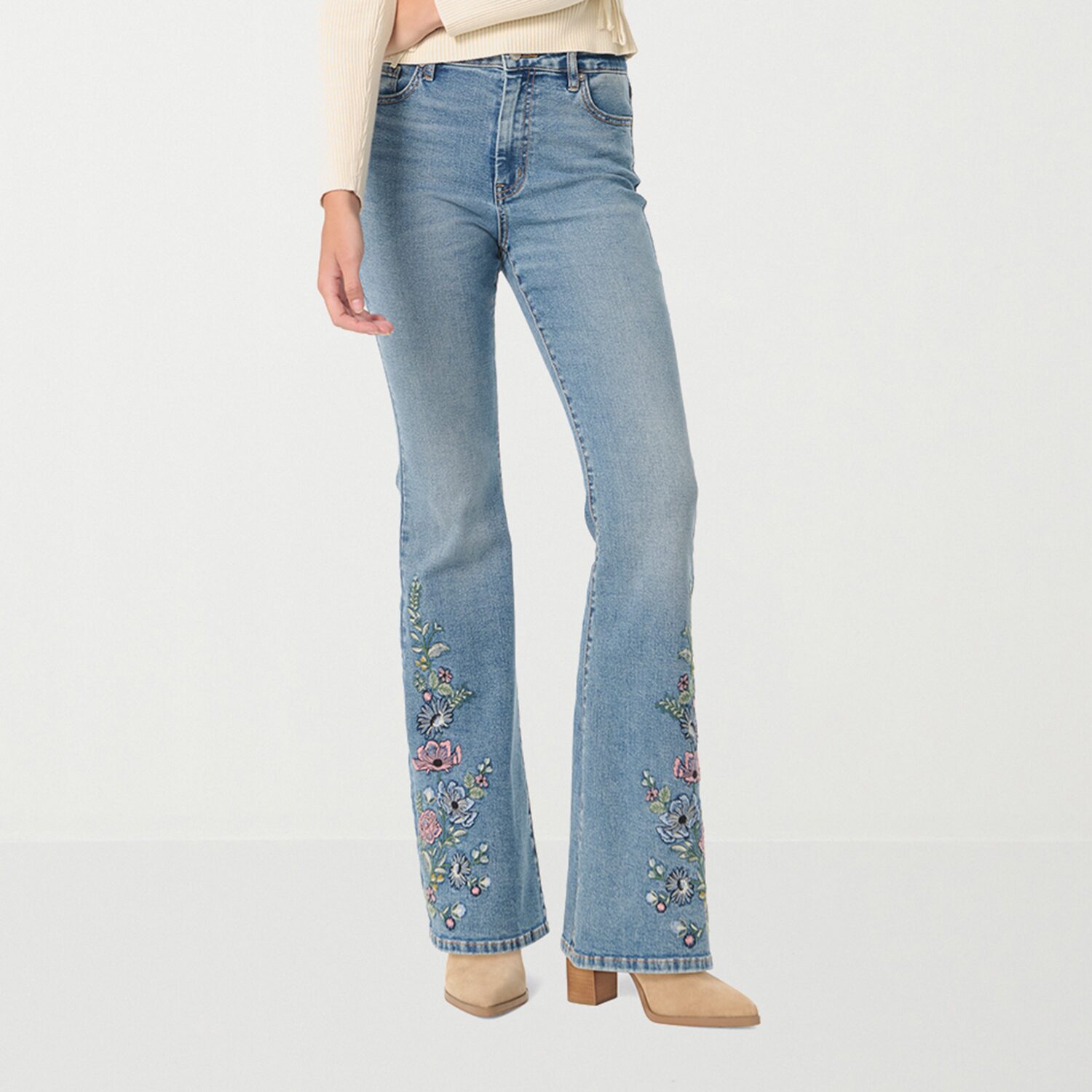 JS Jessica Simpson Womens High Rise Flare Leg Jean