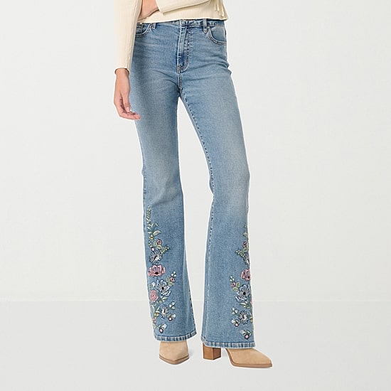 JS Jessica Simpson Womens High Rise Flare Leg Jean