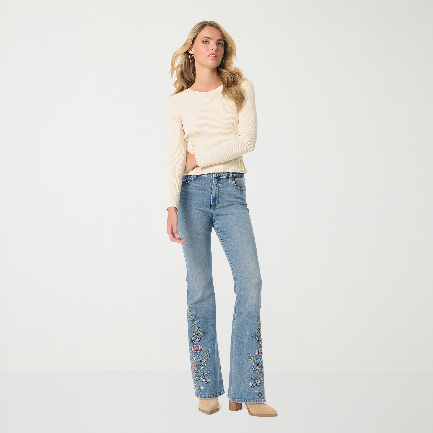 JS Jessica Simpson Womens High Rise Flare Leg Jean