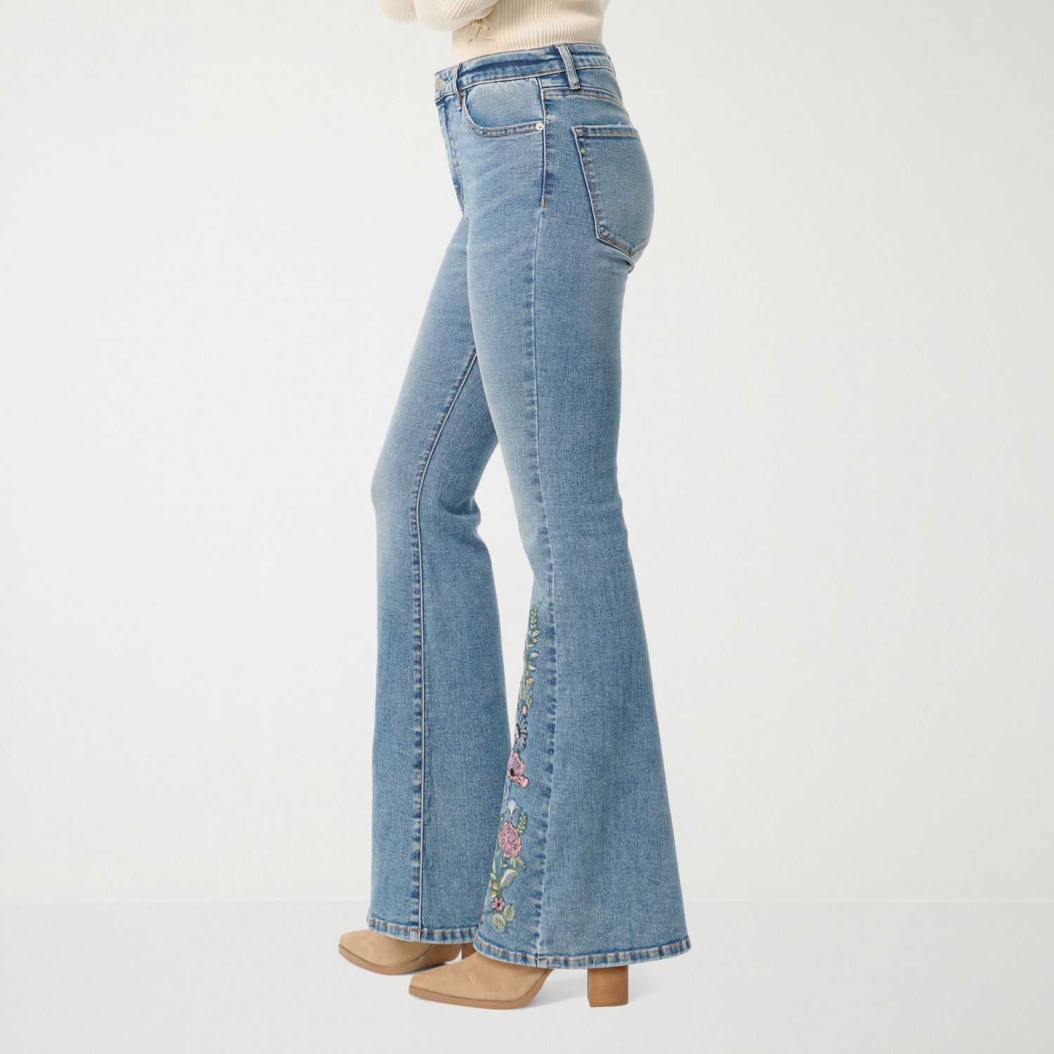 JS Jessica Simpson Womens High Rise Flare Leg Jean