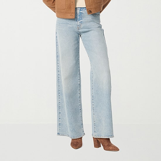 JS Jessica Simpson Womens High Rise Wide Leg Jean
