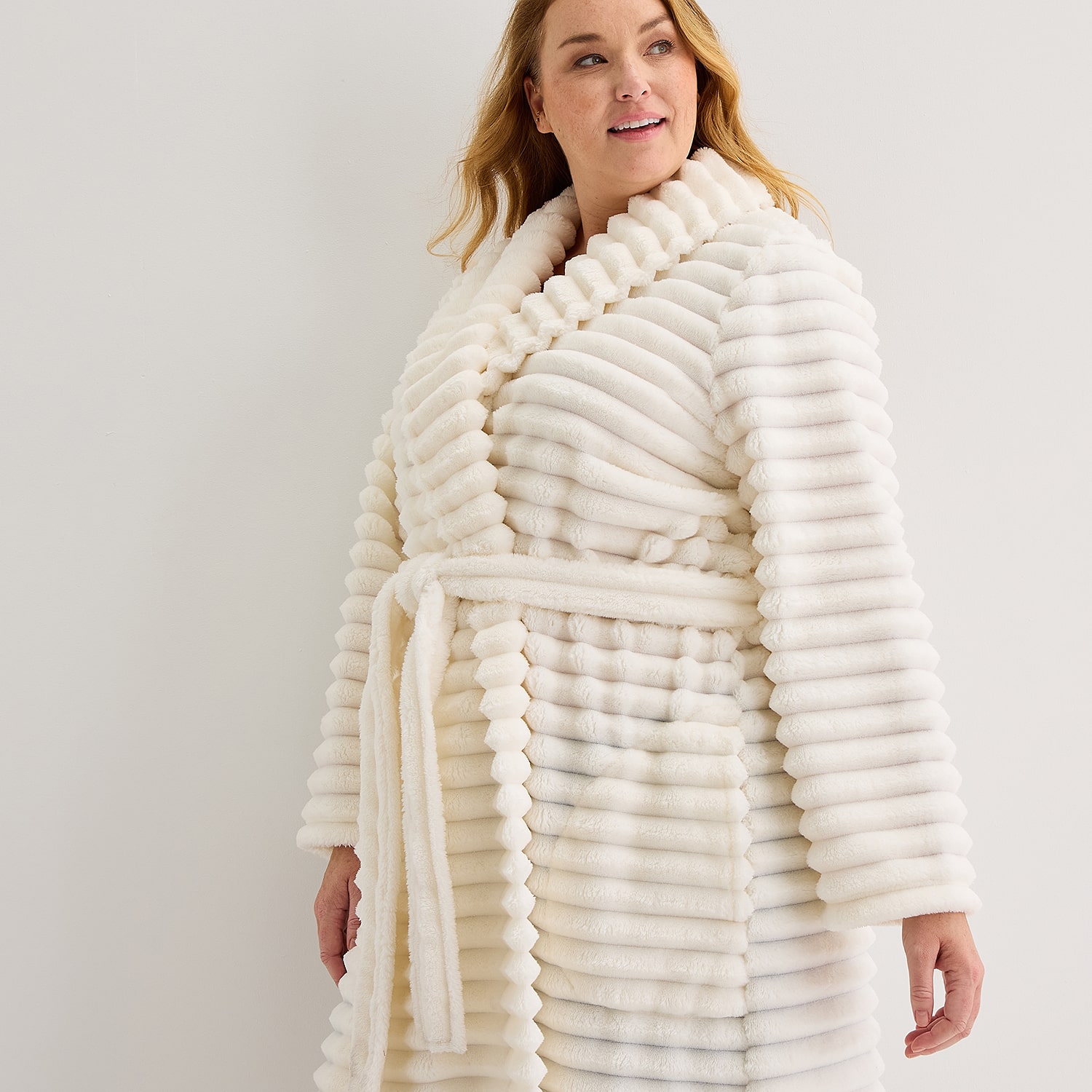 Liz Claiborne Womens Long Length Long Sleeve Robe
