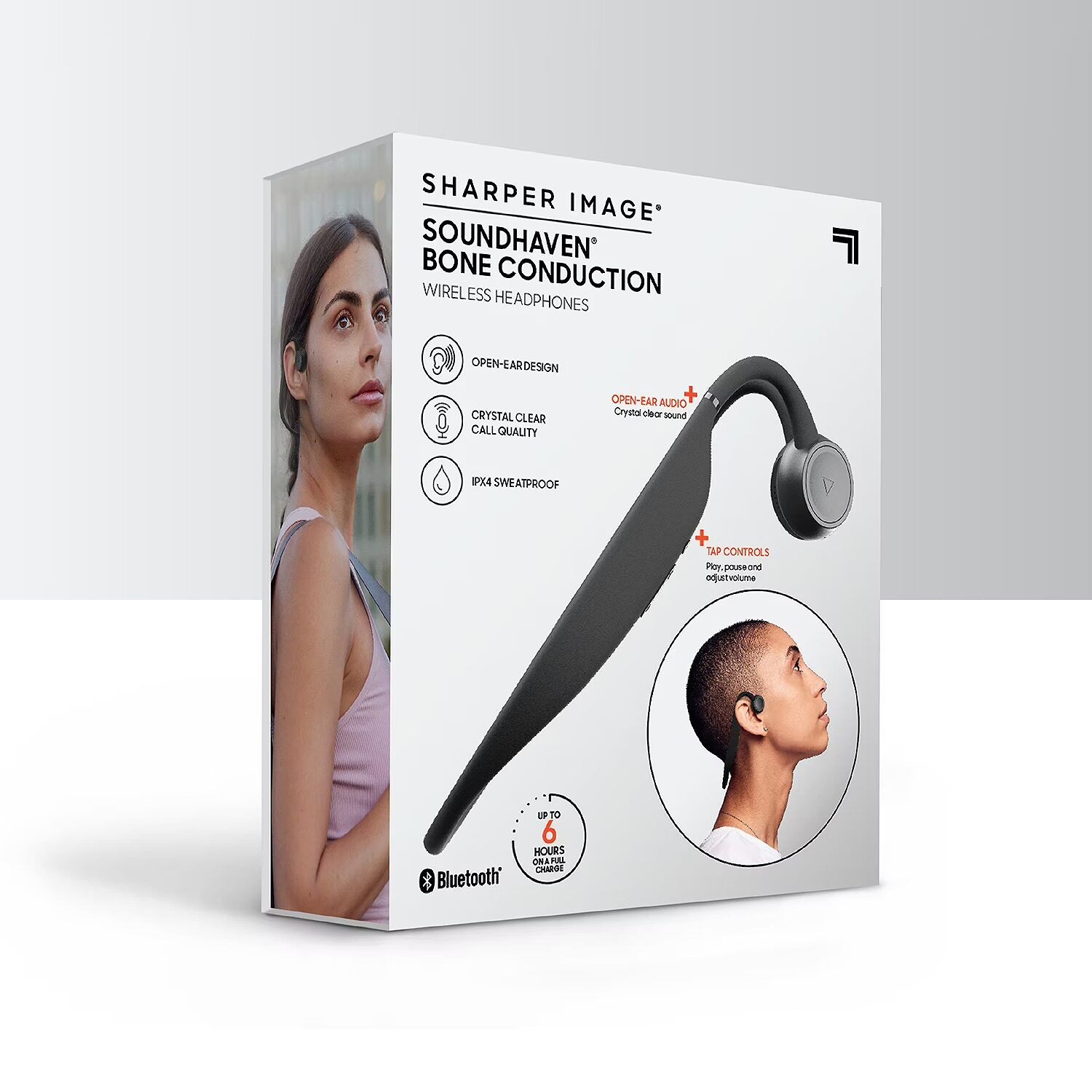 Sharper Image Soundhaven Bone Conduction Wireless Headphones