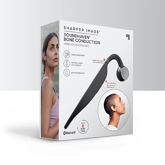 Sharper Image Soundhaven Bone Conduction Wireless Headphones