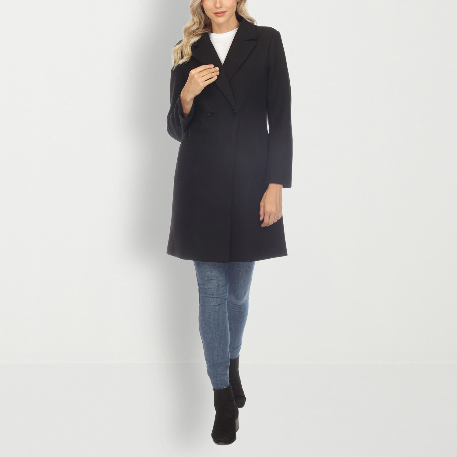 White Mark Womens Midweight Car Coat