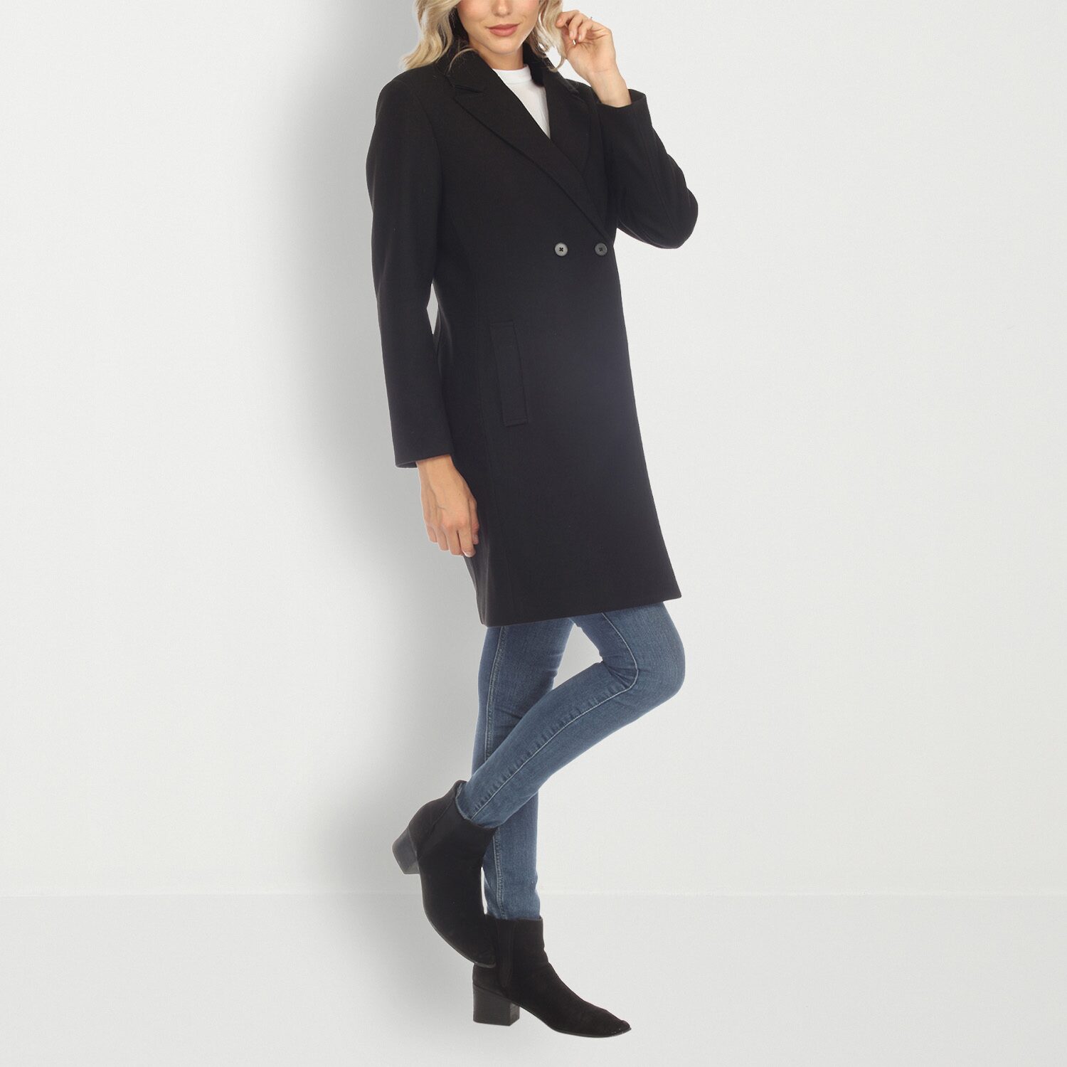 White Mark Womens Midweight Car Coat
