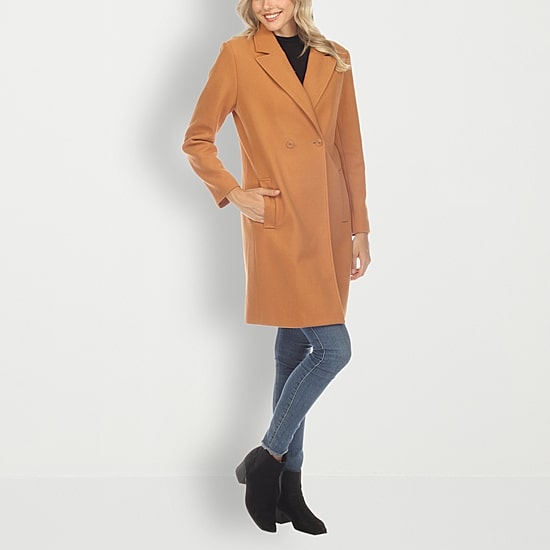 White Mark Womens Midweight Car Coat