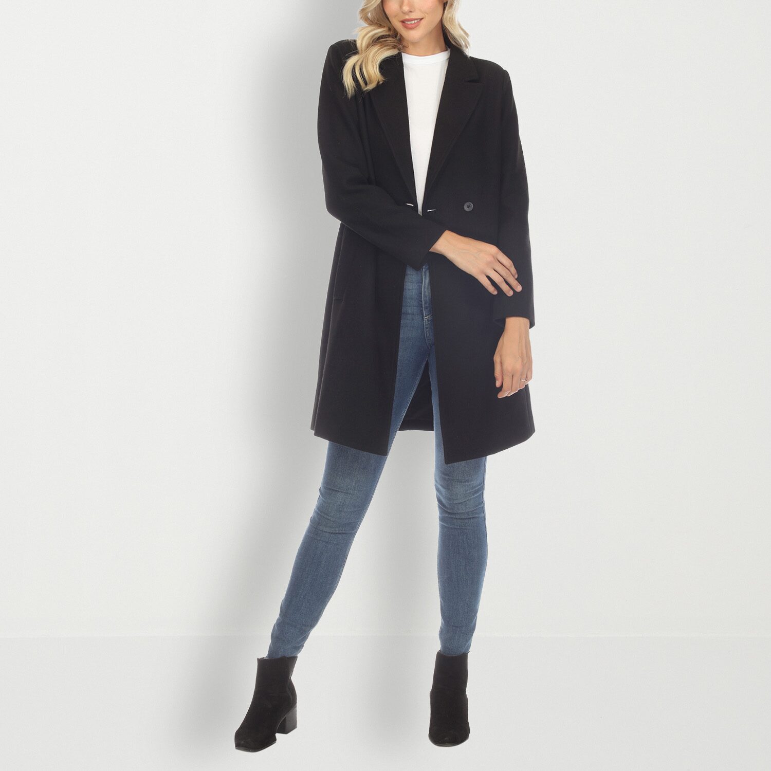White Mark Womens Midweight Car Coat