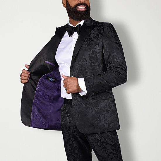 Steve Harvey Mens Classic Fit Floral Suit Jacket