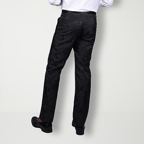 Steve Harvey Mens Classic Fit Floral Pleated Front Suit Pant