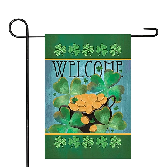 12.5In X 18In Welcome Pot Of Gold Garden Flags