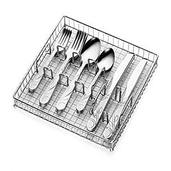 Cambridge Zehira 40-pc. Flatware Set & Caddy, Color: Silver - JCPenney