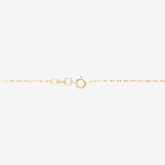 Made in Italy Womens 14K Gold 18 Inch Mariner Chain Necklace