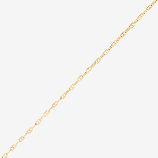 Made in Italy Womens 14K Gold 18 Inch Mariner Chain Necklace