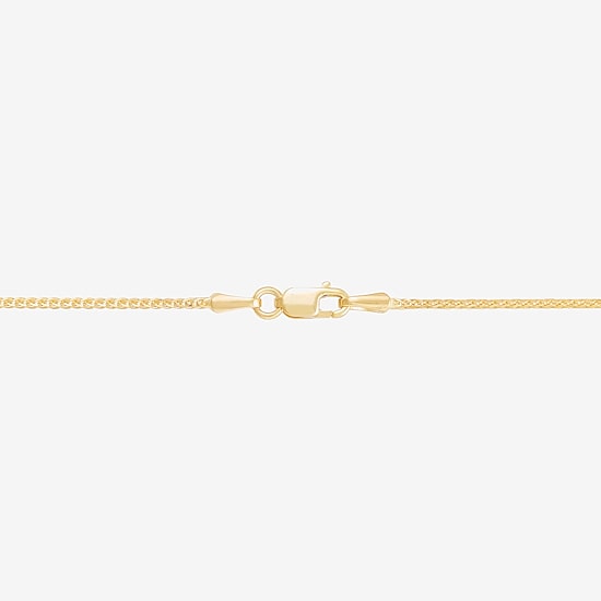 Made in Italy Womens 14K Gold 20 Inch Wheat Chain Necklace