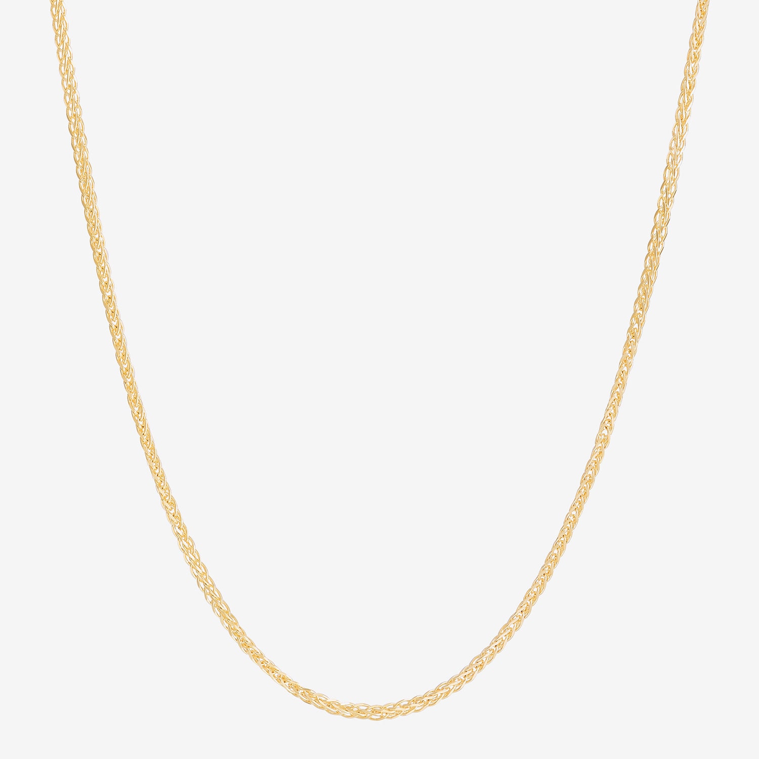 Made in Italy Womens 14K Gold Inch Wheat Chain Necklace