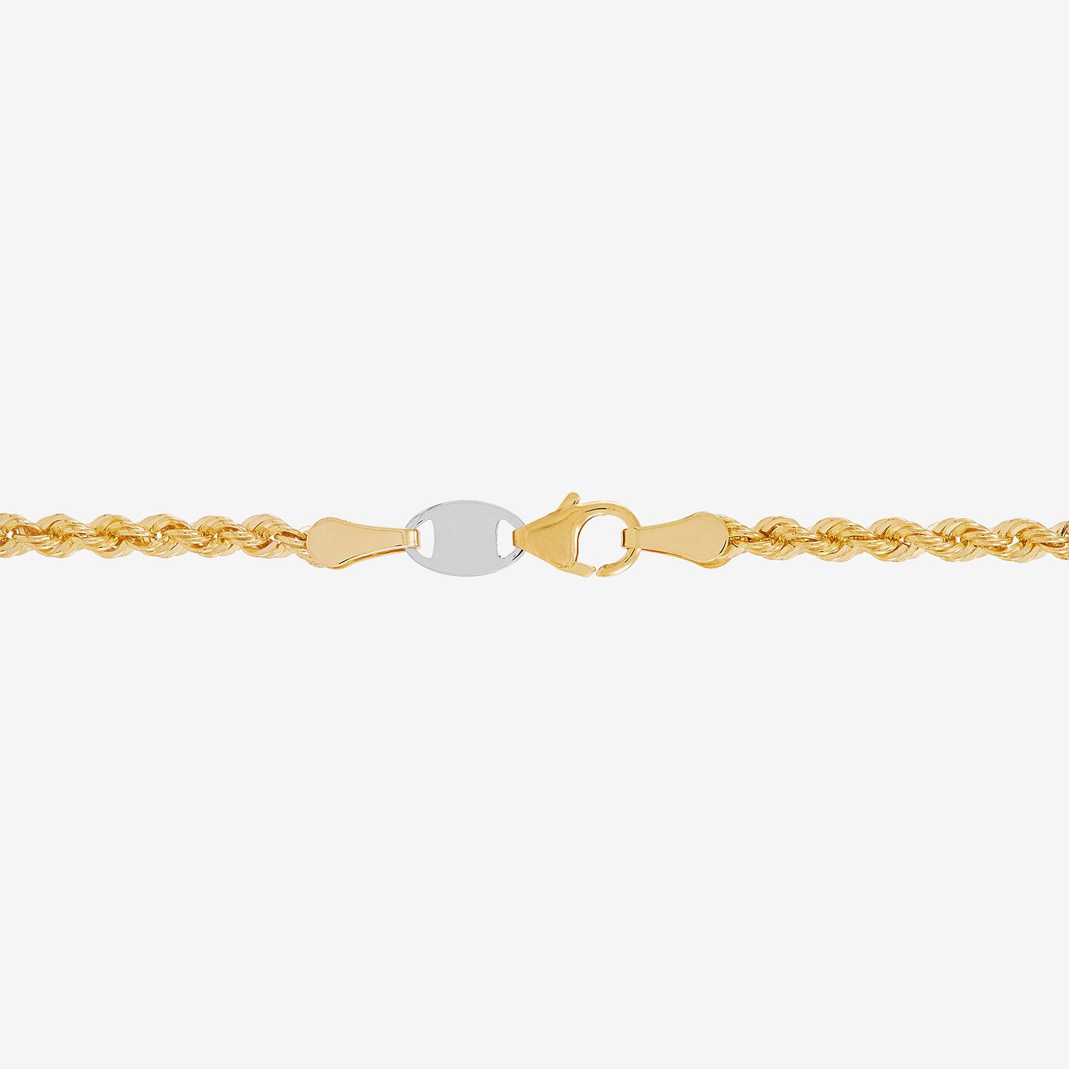 Bonded Brilliance Womens 14K Gold Bonded With Sterling Silver 18 Inch Rope Chain Necklace