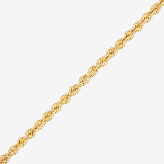 Bonded Brilliance Womens 14K Gold Bonded With Sterling Silver 18 Inch Rope Chain Necklace