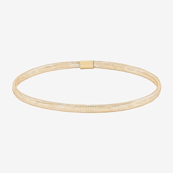 Made in Italy Womens 10K Gold Stretch Bracelet
